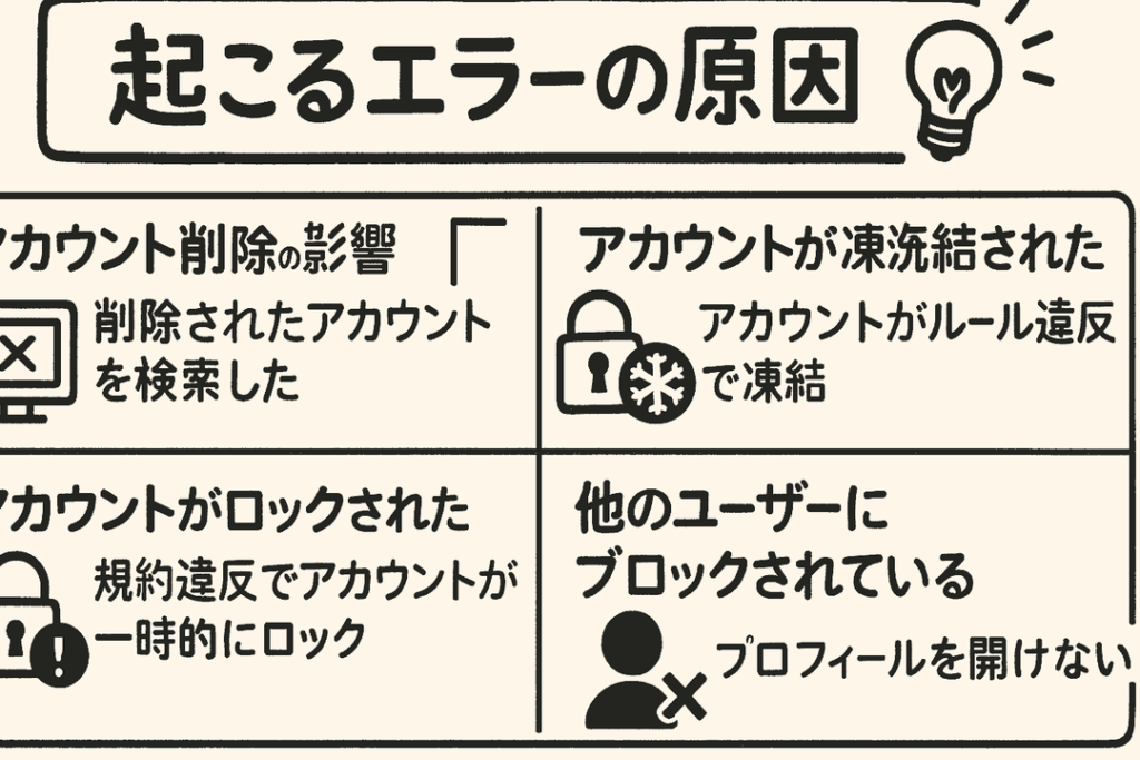 アカウントにログインする際にエラーが発生した原因と対策